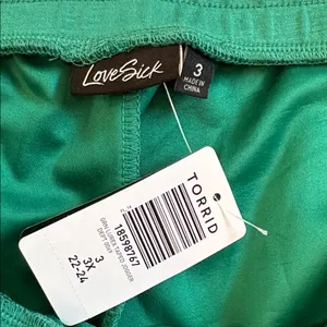 NWT Torrid LoveSick Classic Fit High Rise Lurex Stripe Joggers Green Size 3X thumbnail 6