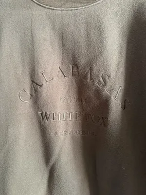 White Fox Crewneck Boutique Sweatshirt Brown thumbnail 2