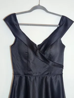 Morilee by Madeline Gardner Black Satin Formal Gown Size 8 thumbnail 3