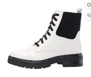 Circus by Sam Edelman Giovanny White / Black Combat Boot 9M Moto Boot/ Winter thumbnail 1