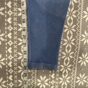 Aerie OFFLINE Seamless‎ High Waisted 7/8 Legging Blue Medium Athleisure Yoga Gym thumbnail 9