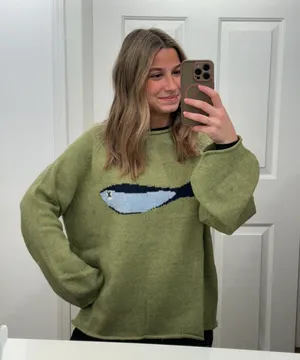 Bohme green fish sweater thumbnail 1