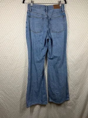Madewell Light Wash High Rise Baggy‎ Flare Jeans thumbnail 4