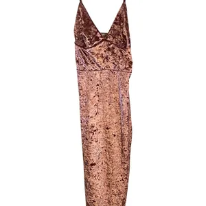 Club L London Pink Crushed Velvet Cami Midi strapless kentucky derby Party Dress thumbnail 4