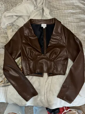 Lane 201 Brown Leather Shirt thumbnail 1