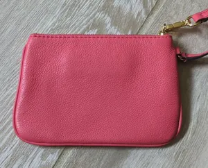 Michael Kors Coral Leather Wristlet with Card Slots thumbnail 8