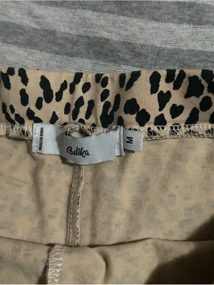Adika Leopard-Print Bike Shorts in Tan and Black thumbnail 3