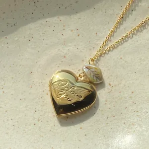 Handmade cute fairy cottage heart locket Necklace thumbnail 1