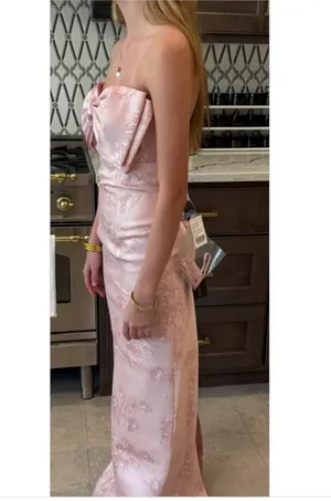 Alfred Sung Bow Strapless Dress thumbnail 4