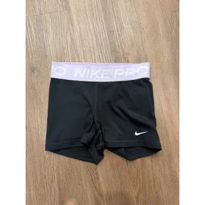 Nike Pro Dri-FIT Women Black Lavender Purple Compression Shorts 3in Inseam S thumbnail 2