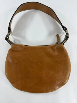 Fashion Express Cognac Brown Leather Hobo Bag Cutout Ring Detail thumbnail 2