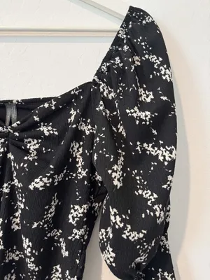 Anthropologie Floral Sweetheart Top Small Dark Coquette Cottagecore Prairie Chic thumbnail 4