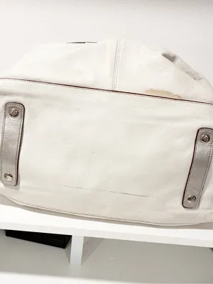 Coach Ashley Satchel Bag White Leather Top Handles K1149-F15445 thumbnail 4