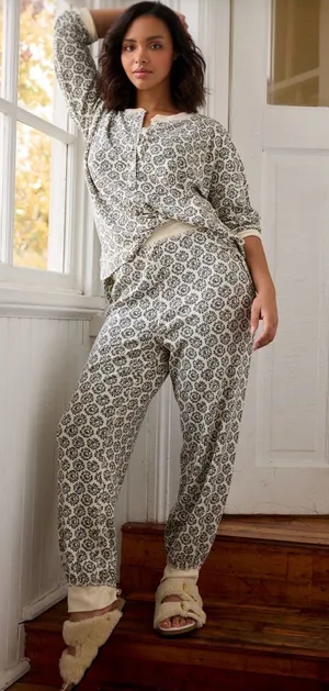 By Anthropologie‎ Waffle-Knit Pajama Set xxs thumbnail 1