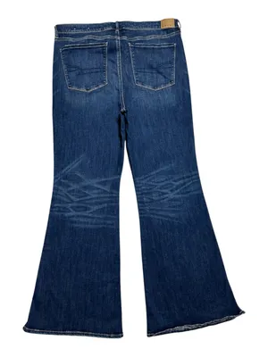 American eagle super high rise flare jeans size 18 thumbnail 2