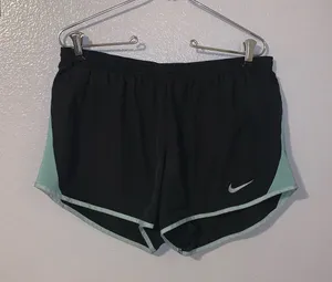 Nike Dri Fit black lined workout gym athletic shorts thumbnail 1