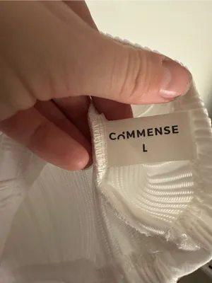 Commense Solid Wavy Textured Tank Top white large thumbnail 4