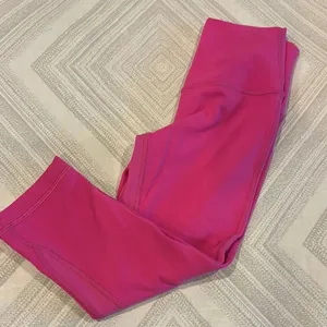Lululemon Women’s Hot Pink High Waisted Cropped Leggings - Size 2 thumbnail 1