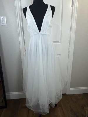 Hello Molly The Only One Maxi Dress White Tulle Size 4 thumbnail 2