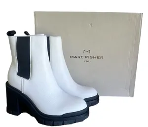Marc Fisher LTD NEW Women's Vanlisa Ivory Combat Boot Size 7 #B1237 thumbnail 1
