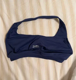 DFYNE Impact Halter Sports Bra | Slate Blue | Medium thumbnail 2