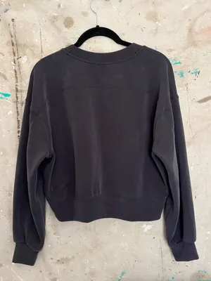 Lululemon Softstreme Perfectly Oversized Cropped Crew, Black thumbnail 4