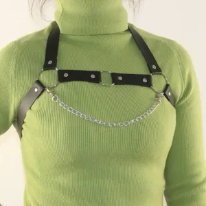 Black Harness Belt Overbust Chain O Rings New thumbnail 4