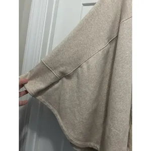 UGG Women's Charlynne Fleece Poncho Sweater Oatmeal Heather Beige Size XS S Cozy thumbnail 4