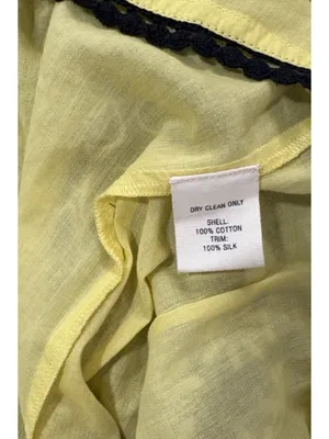 Anthropologie Floreat 4 Step By Step Dress Yellow Black Sundress Eyelet Smocked thumbnail 9