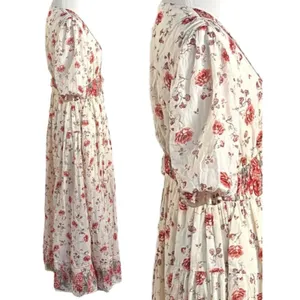 Free People Dainty Ethereal Cottage Floral Lysette Maxi Dress Large Bohemian thumbnail 9