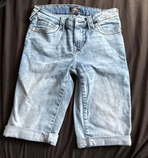 True Religion Jean Shorts Riley Knee Length thumbnail 1