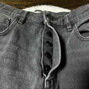 PacSun Black Distressed High Rise Straight Black Jeans thumbnail 7