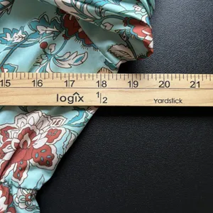Bohemian Floral Long Sleeve Peasant Dress XL‎ Cottagecore Turquoise Rust Hippie thumbnail 5