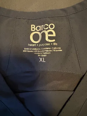 Scrub Top Barco One Gray Size XL thumbnail 2