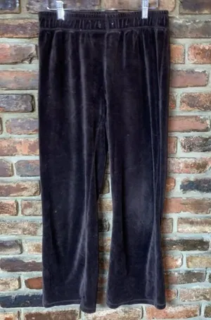 Westbound Brown Velour Flare Leg Track Sweat Pants Women's Size Medium thumbnail 1