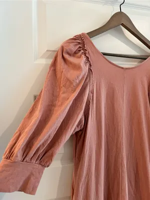 Free People FP Beach Jackie Puff Sleeve Jumpsuit Pink Size S thumbnail 7