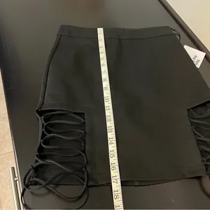Revolve By The Way double split elastic lace skirt, black, S, stretchy, NWT thumbnail 8