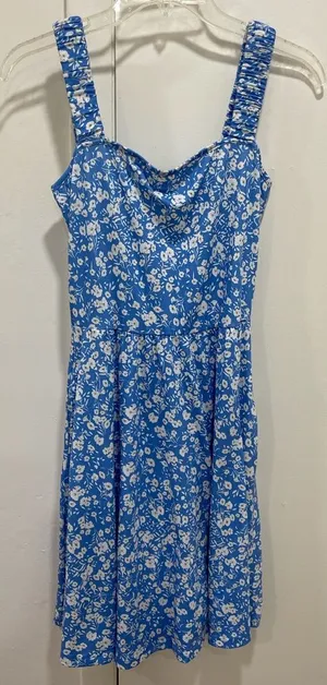 Blue Floral Sundress thumbnail 1