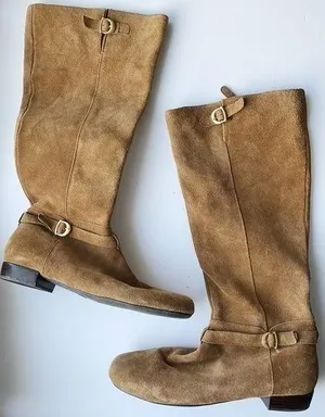 Circa Joan and David • Suede Leather Brown Boots thumbnail 1