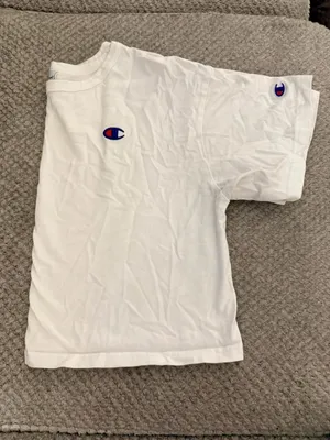 Champion White Heritage Cropped T-Shirt with Embroidered C Logo Size L thumbnail 2