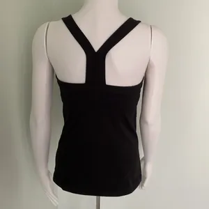 Zella Black Sweetheart Neck Tank Medium thumbnail 4