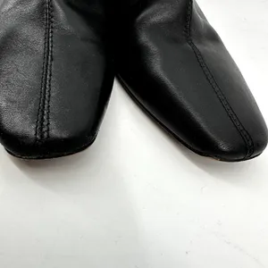 J.Crew Roxie Ankle Boots Back-Zip Leather Low Heel Center Seam Black 6.5 thumbnail 7