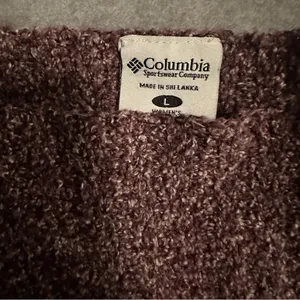 Columbia Sportswear Sweater Purple Marled Chunky V-Neck Textured Top size L thumbnail 5