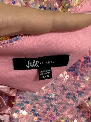 Jump Apparel Pink Multicolor Sequin Maxi Dress — Juniors’ Size 3/4 (S) thumbnail 8