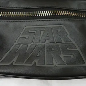 RARE Coach x Star Wars Black Leather Logo Unisex Adjustable Belt Bag thumbnail 2
