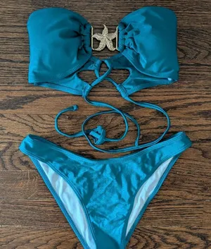 Zaful Women's Blue and Green Bikinis-and-tankini-sets thumbnail 1