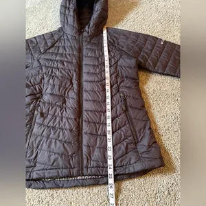 Columbia Thermal Coil Insulated Puffer Jacket Black Hooded Womens Size S thumbnail 5
