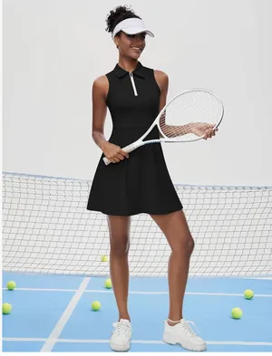 Fengbay Tennis Dress for Women, Golf Dresses with Built in Shorts with 4 Pockets for Sleeveless Athletic Workout Dress thumbnail 5