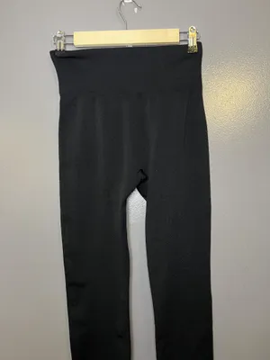 Tahari Leggings Womens L/XL Black High Rise Knit Herringbone Stretch Ankle Pants thumbnail 4