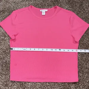 Athleta Women's Solid Pink Crew Neck Stretch Knit Tee Gym Training Size L thumbnail 4